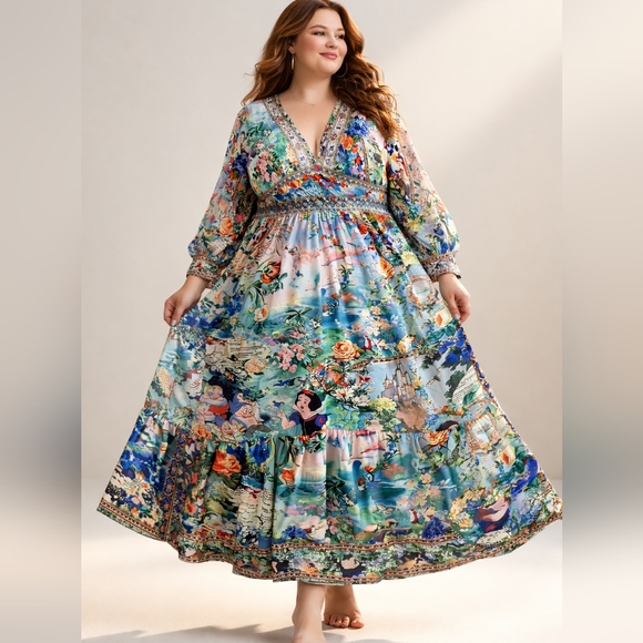 unbranded Dresses & Skirts - Fairytale SNOW WHITE Long MAXI DRESS Cottagecore Women's PLUS Size XL 2XL